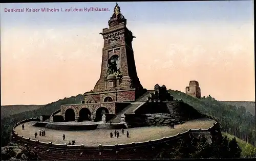 Ak Steinthaleben Kyffhäuserland in Thüringen, Kyffhäuser, Kaiser Wilhelm Denkmal