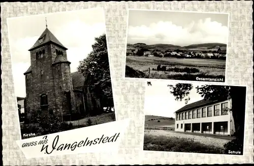 Ak Wangelnstedt Niedersachsen, Kirche, Gesamtansicht, Schule