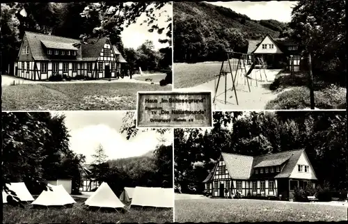 Ak Rohden Hessisch Oldendorf an der Weser, Naturfreundehaus Schneegrund, Zeltplatz