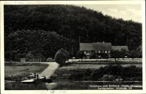 Ak Hajen Emmerthal an der Weser, Gasthaus zum Ruhberg