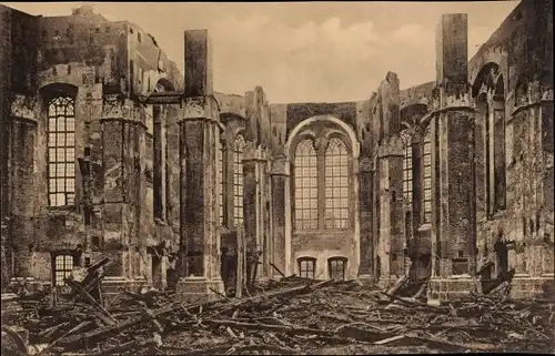 Ak Hamburg Mitte Neustadt, Hauptkirche St. Michaelis nach dem Brand 1906, Michel