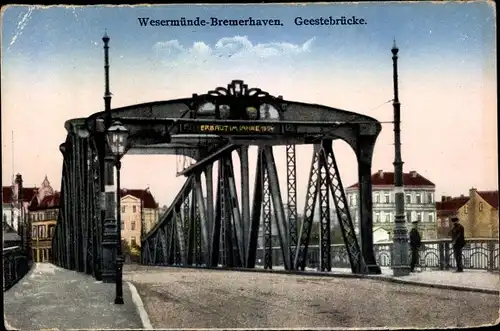 Ak Wesermünde Bremerhaven, Geestebrücke