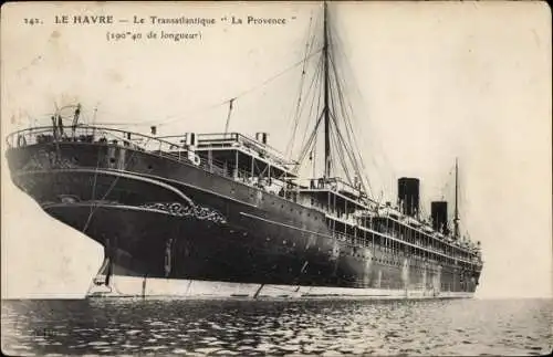 Ak Le Havre Seine Maritime, Le Transatlantique La Provence, Dampfer, CGT, French Line