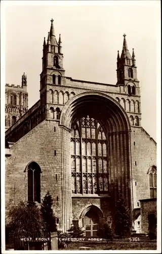 Ak Tewkesbury Gloucestershire England, Westfront, Abtei