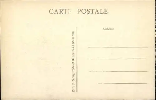 Ak Soissons Aisne, apres la 2e Invasion, Autour de la Cathedrale, Kriegszerstörung I. WK