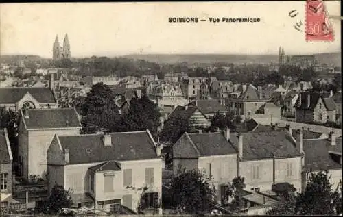 Ak Soissons Aisne, Vue Panoramique