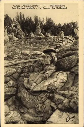 Ak Rothéneuf Ille-et-Vilaine, Rochers sculptés, Le dernier des Rothéneuf