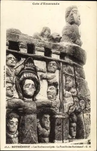Ak Rothéneuf Ille-et-Vilaine, Rochers sculptés, La famille des Rothéneuf