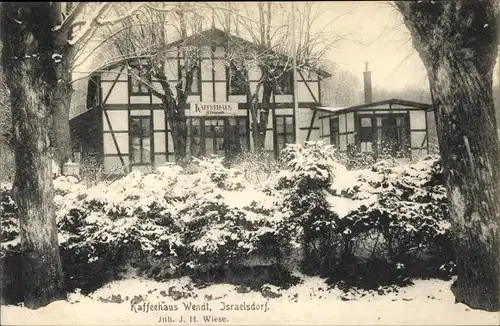 Ak Israelsdorf Hansestadt Lübeck, Kaffeehaus Wendt, Winter