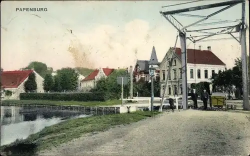 Ak Papenburg im Emsland, An der Hubbrücke