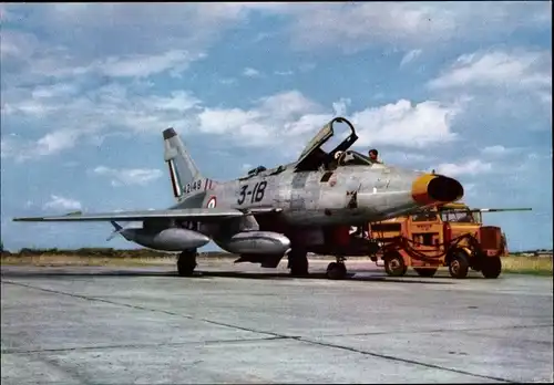 Ak North American Super Sabre F 100, Monoplace de combat, 3-IB, Französisches Kampfflugzeug