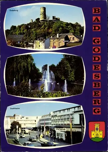 Ak Bad Godesberg Bonn am Rhein, Godesburg, Stadttheater