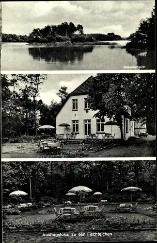 Ak Ahlhorn Großenkneten in Oldenburg, Lokal zu den Fischteichen, Helenenteich