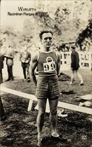 Ak Französischer Leichtathlet Rene Wiriath, Läufer, Portrait