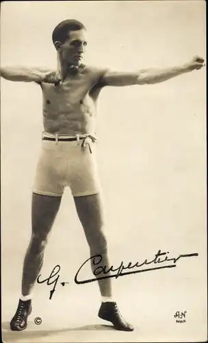 Ak Französischer Boxer Georges Carpentier, Portrait