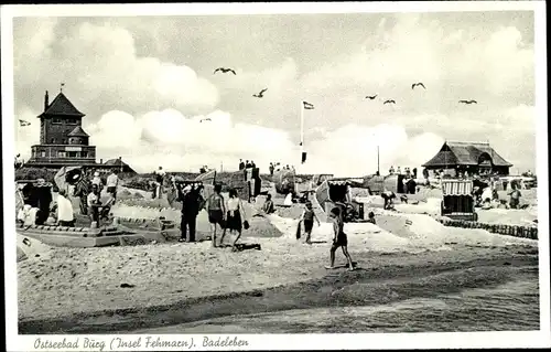 Ak Burg auf der Insel Fehmarn, Badeleben