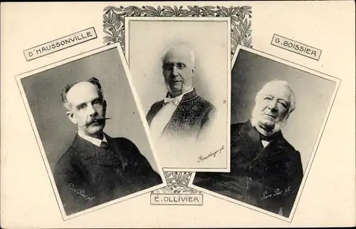 Ak D'Maussonville, E. Ollivier, G. Boissier, Portraits