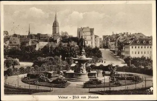 Ak Weimar in Thüringen, Blick vom Museum