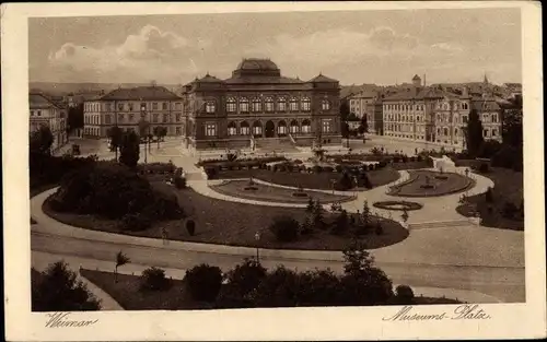 Ak Weimar in Thüringen, Museumsplatz