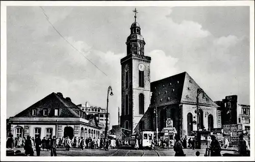 Ak Frankfurt am Main, Hauptwache mit Katharinenkirche