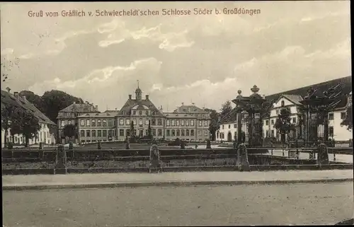 Ak Söder Holle in Niedersachsen, Gräflich v. Schwiecheldt'sches Schloss Söder