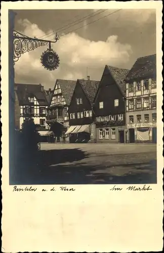 Foto Ak Rinteln an der Weser, Partie am Markt, Gasthaus