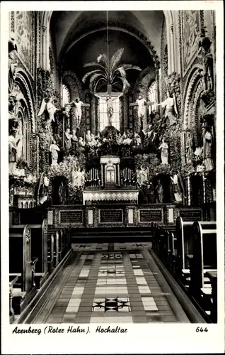 Ak Arenberg Koblenz am Rhein, Roter Hahn, Kirche, Hochaltar