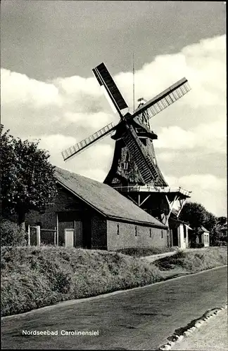 Ak Nordseebad Carolinensiel Wittmund in Ostfriesland, Windmühle