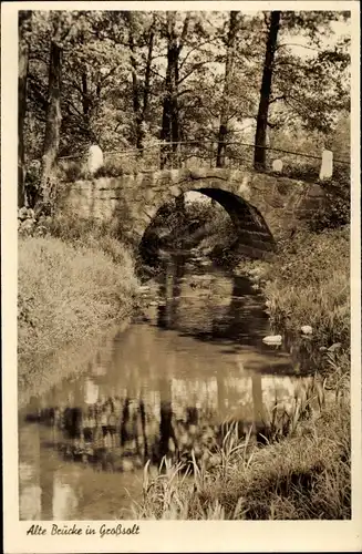 Ak Großsolt in Angeln Schleswig Holstein, Alte Brücke