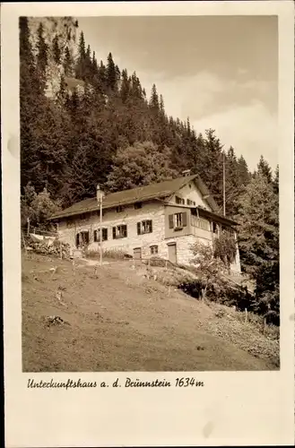 Ak Oberaudorf in Oberbayern, Brünnstein, Unterkunftshaus