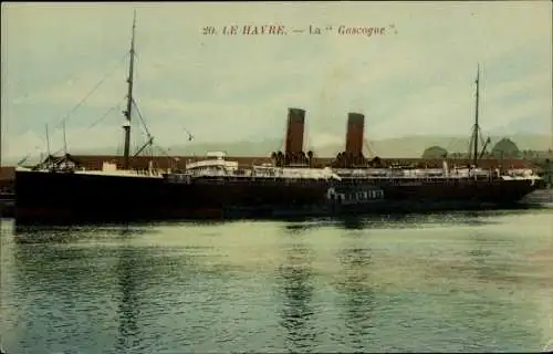 Ak Le Havre Seine Maritime, La Gascogne, Dampfer, CGT, French Line
