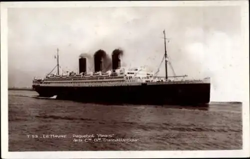 Ak Le Havre Seine Maritime, Paquebot Paris, Dampfer, CGT, French Line