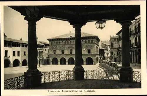 Ak Exposicion Internacional de Barcelona, Plaza Mayor