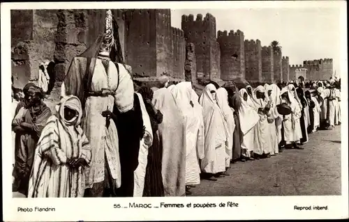 Ak Marokko, Femmes et poupees de Fete