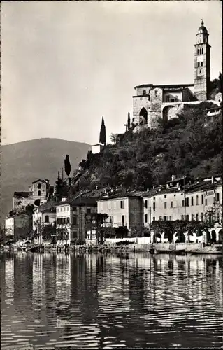 Ak Morcote Lago di Lugano Kanton Tessin, Blick zur Kirche