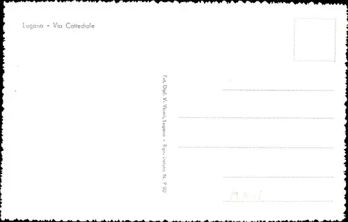 Ak Lugano Kanton Tessin Schweiz, Via Cattedrale