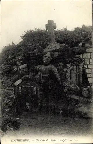 Ak Rothéneuf Ille-et-Vilaine, Un coin des Rochers sculptés