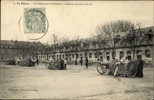 Ak Le Mans Sarthe, 26 Regiment d'Artillerie, Batterie