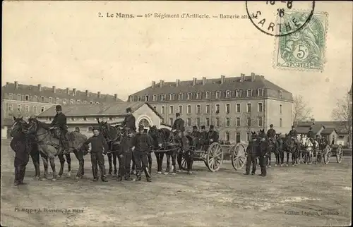 Ak Le Mans Sarthe, 26 Regiment d'Artillerie, Batterie