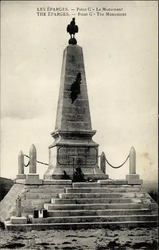 Ak Les Éparges Meuse, Point C, Le Monument