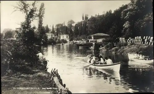 Ak Konstantinopel Istanbul Türkei, Ruderpartie, Fluss