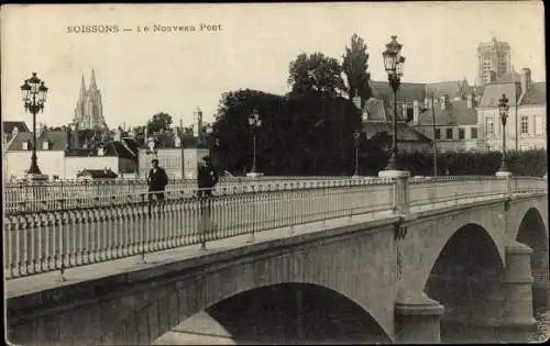 Ak Soissons Aisne, Le Nouveau Pont