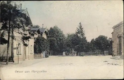 Ak Hargarten aux Mines Moselle, Straßenpartie im Ort