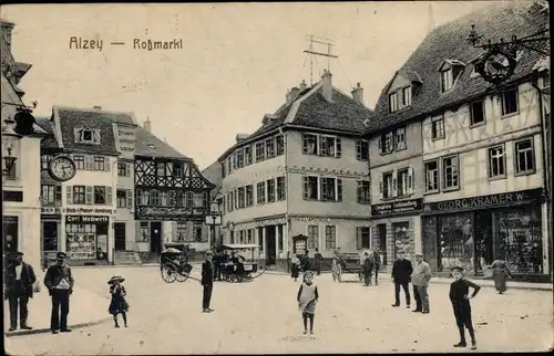 Ak Alzey in Rheinhessen, Rossmarkt, Handlung Georg Kramer, Apotheke