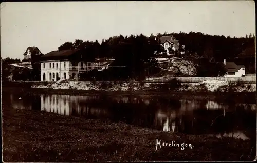 Foto Ak Herrlingen Blaustein in Württemberg, Teilansicht der Ortschaft