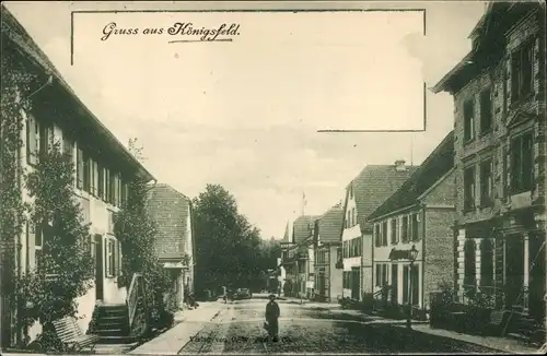 Ak Königsfeld im Schwarzwald Baden ?, Straßenpartie im Ort
