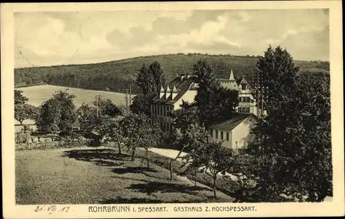 Ak Rohrbrunn Weibersbrunn im Spessart, Gasthaus zum Hochspessart