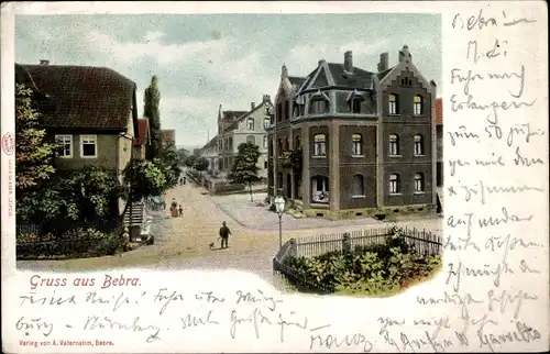 Ak Bebra an der Fulda Hessen, Straßenpartie im Ort