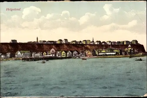 Ak Nordseeinsel Helgoland, Blick aus der Ferne