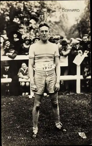 Ak Französischer Leichtathlet Bernard, Läufer, Portrait